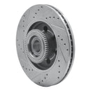 R1 04-08 Ford F-150 RWD Front Right Drilled & Slotted Silver Brake Rotor