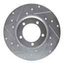 R1 75-83 Toyota Pickup Front Left Drilled & Slotted Silver Brake Rotor