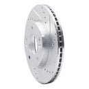 R1 10-11 Kia SOUL Front Right Drilled & Slotted Silver Brake Rotor