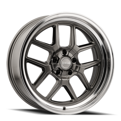 Ridler 610 17x8 / 5x120.65 BP / 0mm Offset / 83.82mm Hub Gloss Grey Polished Wheel