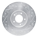 R1 21-25 Hyundai SONATA Rear Left Drilled & Slotted Silver Brake Rotor