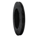 R1 92-03 Mazda 626 Front Right Drilled & Slotted Black Brake Rotor