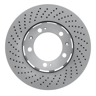 DFC 94-98 Porsche 911 Left Front Drilled Hi-Carbon Alloy Geomet Coated Rotor