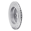 R1 96-03 BMW 528I Rear Right Drilled & Slotted Silver Brake Rotor