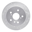 R1 07-12 Lexus ES350 Front & Rear Drilled & Slotted Silver Brake Rotor Set