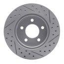 R1 90-99 Jeep Grand Cherokee Front Left Drilled & Slotted Geo-Carbon Rotor