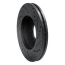 R1 01-03 Hyundai Sonata Front Left Drilled & Slotted Black Brake Rotor