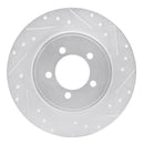 R1 03-05 Lincoln AVIATOR Rear Right Drilled & Slotted Silver Brake Rotor