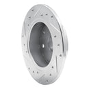 R1 1981-1985 Mazda RX-7 Rear Right Drilled & Slotted Silver Brake Rotor