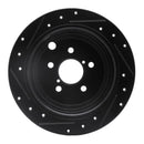 R1 09-12 Subaru Impreza Front & Rear Drill/Slot Black Rotors w/Optimum Pads
