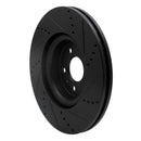 R1 12-20 Audi A6 (USA/Canada) Front Left Drilled & Slotted Black Brake Rotor