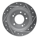 R1 09-16 Hyundai TUCSON Rear Left Drilled & Slotted Silver Brake Rotor