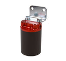 Aeromotive SS Series Billet Canister Style Fuel Filter Anodized Black/Red - 10 Micron Fabric Element