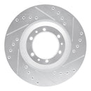 R1 92-02 Acura SLX Front Right Drilled & Slotted Silver Brake Rotor