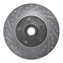 R1 76-81 Chrysler Newport Front Left Drilled & Slotted Silver Brake Rotor