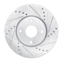 R1 16-25 Mazda 2 (Mexico) Front Right Drilled & Slotted Silver Brake Rotor
