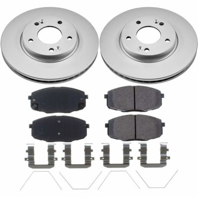 Power Stop 17-19 Kia Soul Front & Rear Z17 Evolution Geomet Coated Brake Kit