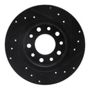 R1 13-16 Dodge Dart Front & Rear Drilled & Slotted Black Brake Rotor Set