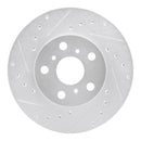 R1 90-91 Toyota Celica Front Left Drilled & Slotted Silver Brake Rotor