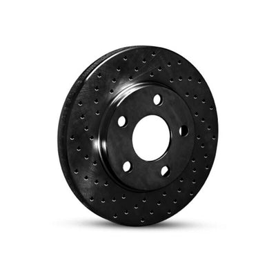 R1 08-22 Audi Q5 (Excl Hybrid) Rear Left Drilled Black Brake Rotor