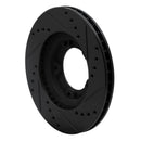 R1 95-04 Toyota Tacoma Front Left Drilled & Slotted Black Brake Rotor