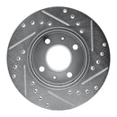 R1 88-06 Nissan Sentra Front Left Drilled & Slotted Silver Brake Rotor