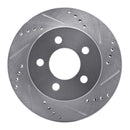 R1 99-06 Jeep TJ (Canada - See Wrangler for US) Front Right Drilled & Slotted Silver Brake Rotor