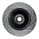 R1 90-02 Chevrolet ASTRO Front Left Drilled & Slotted Silver Brake Rotor