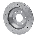 R1 02-05 Buick Rainier Front Left Drilled & Slotted Silver Brake Rotor