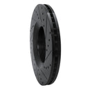 R1 98-09 Audi A4 (Mexico) Front Left Drilled & Slotted Black Brake Rotor