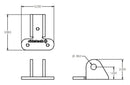 Ridetech Bracket to Mount C4 Corvette ShockWave Lower Control Arm