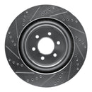R1 03-17 Dodge Viper Rear Right Drilled & Slotted Silver Brake Rotor