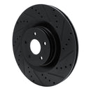 R1 16-18 Ford Focus Front Drilled & Slotted Black Brake Rotor Set