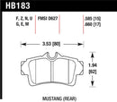 Hawk Talon 1994 Ford Mustang Base Drilled and Slotted Rear Brake Rotor Set