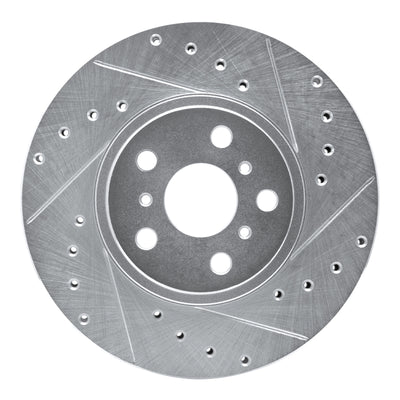 R1 90-93 Toyota Celica Front Right Drilled & Slotted Silver Brake Rotor