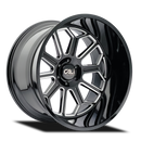 Cali Off-Road 9117 Auburn 22x12 / 6x135 BP / -51mm Offset / 87.1mm Hub Gloss Black Milled Wheel