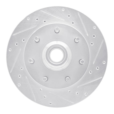R1 97-02 Ford F-150 RWD Front Right Drilled & Slotted Silver Brake Rotor