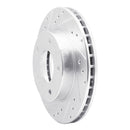R1 77-80 Buick LeSabre Rear Left Drilled & Slotted Silver Brake Rotor