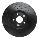 R1 19-26 Mercedes-Benz A220 Front Right Drilled & Slotted Black Brake Rotor