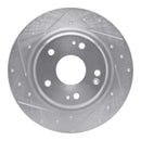 R1 17-20 Honda Civic Front & Rear Drilled & Slotted Silver Brake Rotor Set