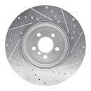 R1 17-26 BMW iX3 Front Drill & Slot Silver Rotors