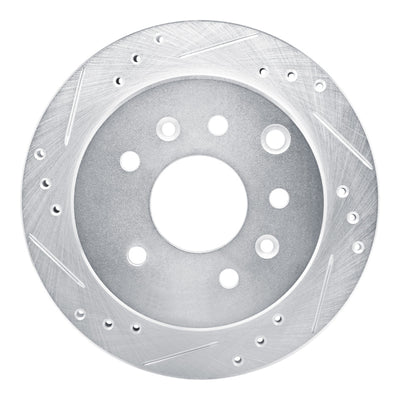 R1 90-91 Mazda 929 Rear Left Drilled & Slotted Silver Brake Rotor