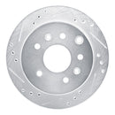 R1 90-91 Mazda 929 Rear Left Drilled & Slotted Silver Brake Rotor