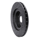 R1 09-17 Buick Regal Front Right Drilled & Slotted Black Brake Rotor