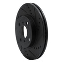 R1 04-06 Scion XB Front Right Drilled & Slotted Black Brake Rotor