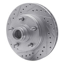 R1 73-93 Ford E-150 Econoline Front Left Drilled & Slotted Silver Brake Rotor