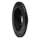 R1 93-98 Ford Thunderbird Rear Left Drilled & Slotted Black Brake Rotor