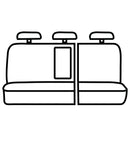 Covercraft 19-24 Chevrolet Silverado Leatherette PrecisionFit Custom Second Row Seat Covers - Black