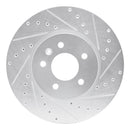 R1 13-19 Cadillac ATS Front & Rear Drilled & Slotted Silver Brake Rotor Set