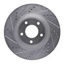 R1 07-15 Ford Edge Front Left Drilled & Slotted Silver Brake Rotor